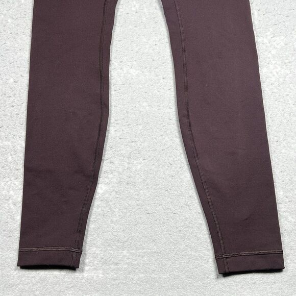 Lululemon Leggings Women’s 6 Wunder Under Maroon Running Yoga Workout 28” - Picture 3 of 11